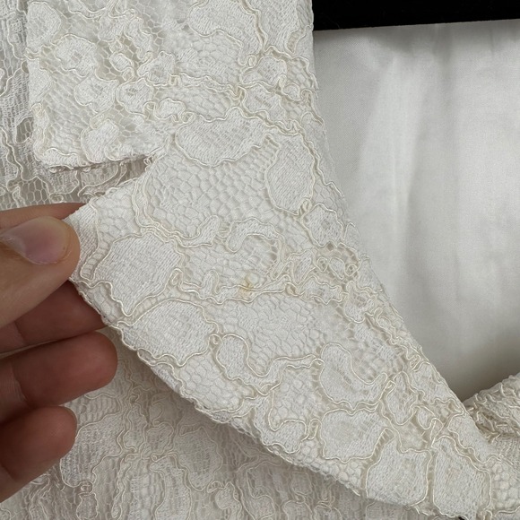 Neiman Marcus Exclusive White Lace Blazer Jacket Women's Size 10 Elegant - Picture 9 of 12